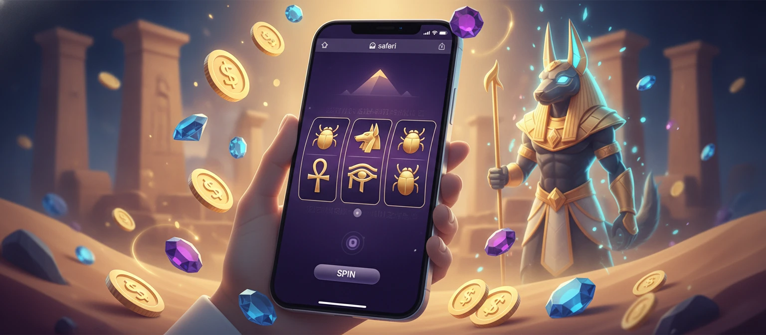 Playing Fury of Anubis on iPhone & iOS Safari